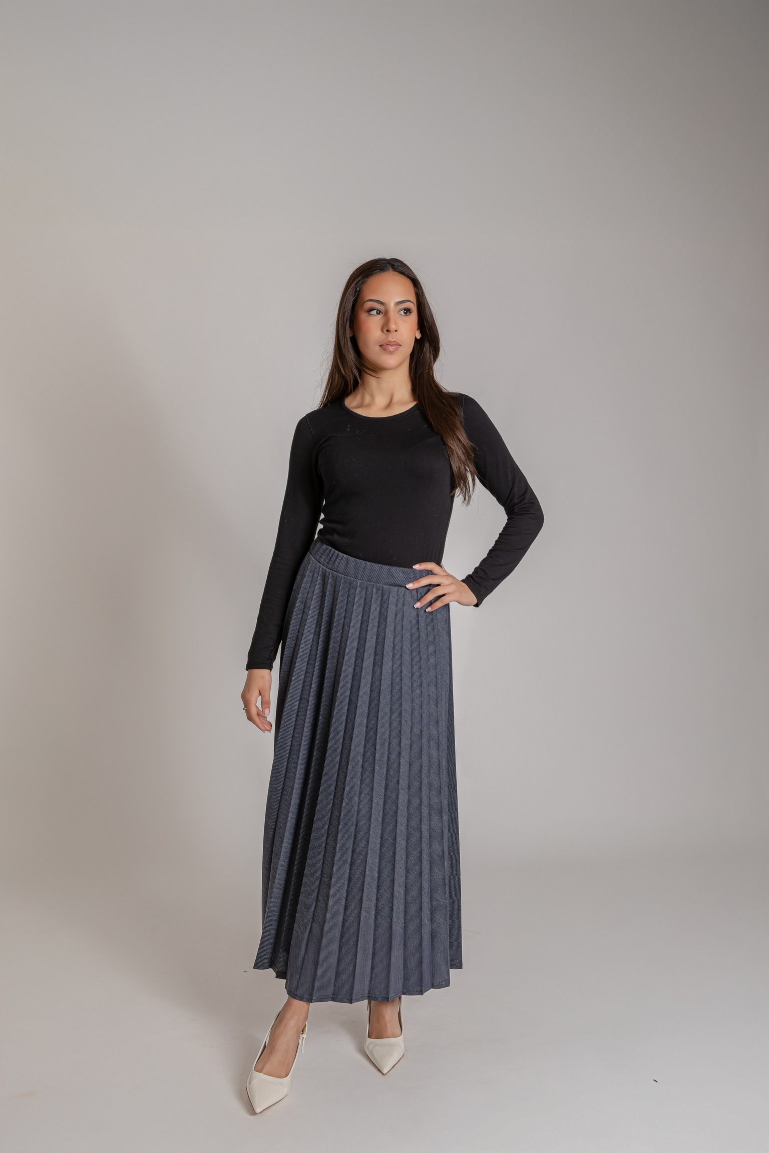 jupe longue plissée " elegance pure"