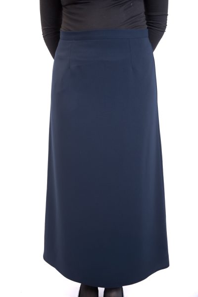 jupe longue bleu marine taille haute élégance minimaliste