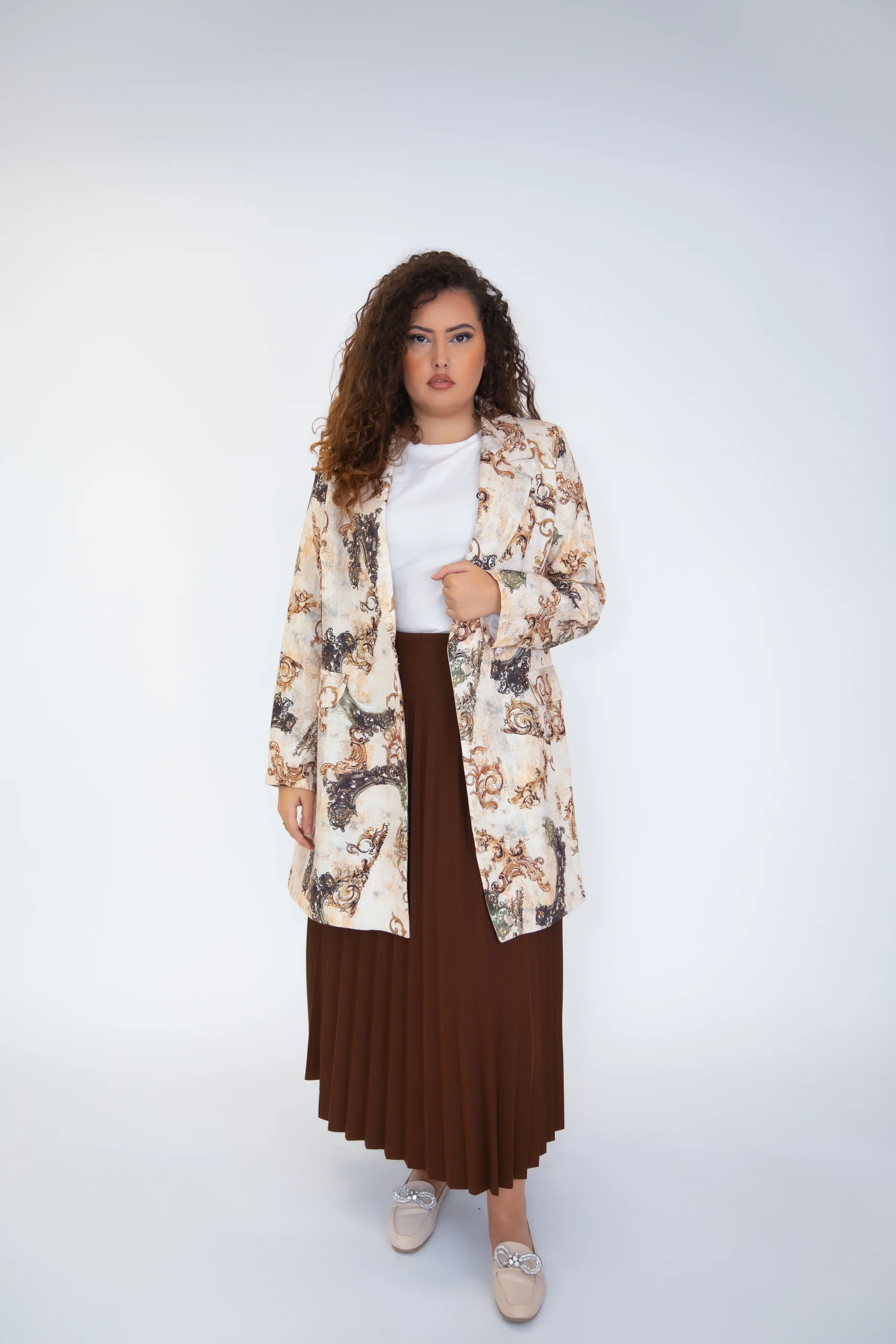 Jupe Longue Plissée ” elegance Pure”