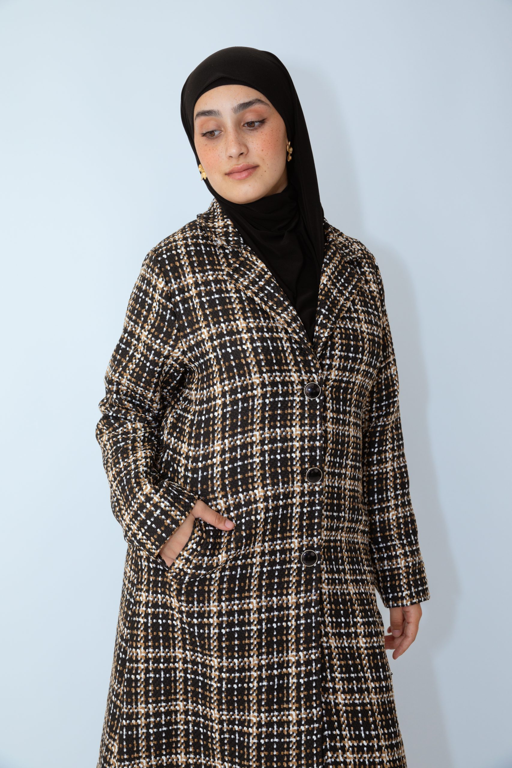 Manteau Chemise Long Nour Tweed