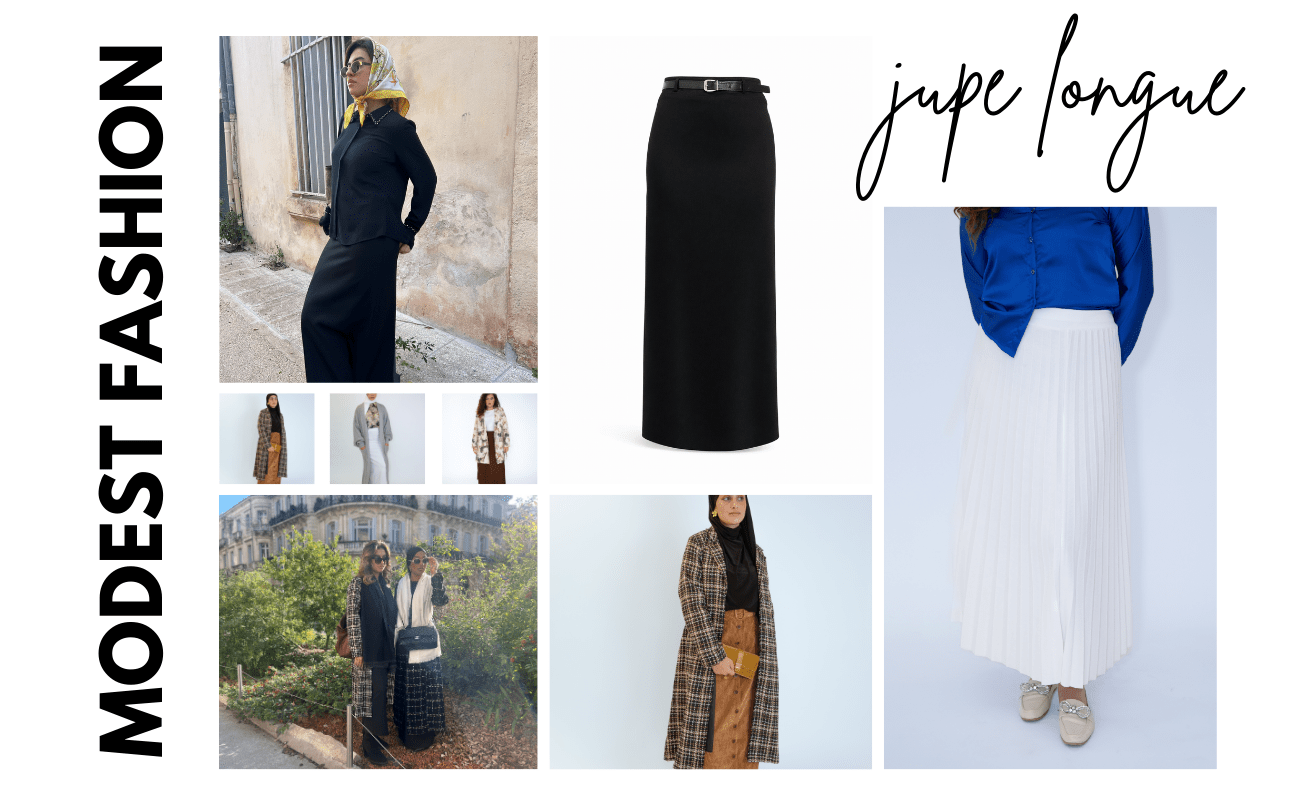 La jupe longue droite : élégance et tendance modest fashion.